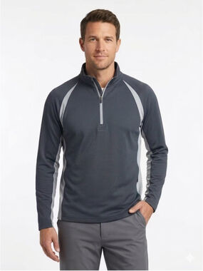 Alo Yoga Men’s Colorblock Performance 1/4 Zip Pullover Jacket Medium - 678